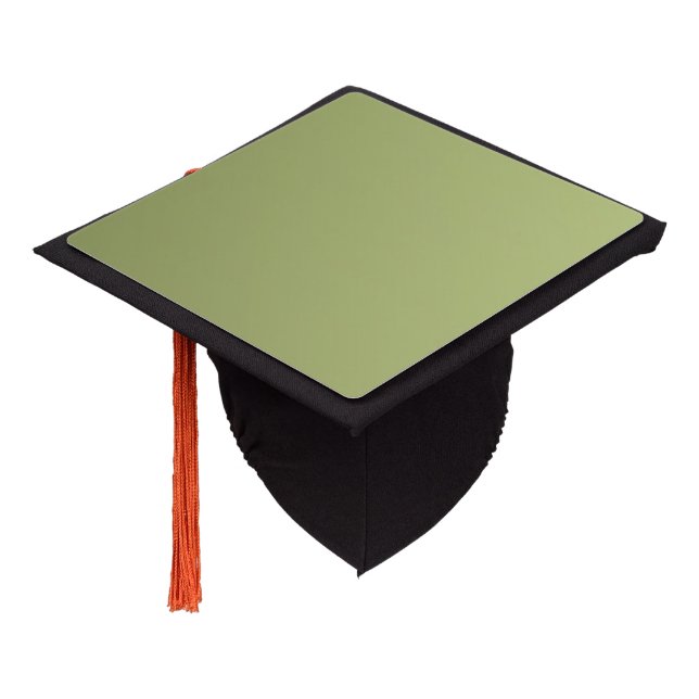 Only Gradients Colour - olive green + your idea Graduation Cap Topper (Angled)