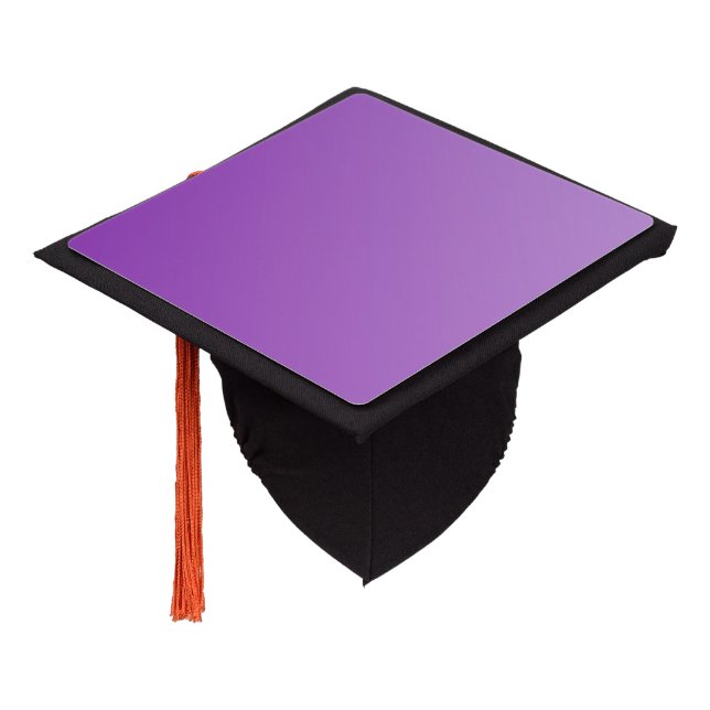 Only Gradients Colour - purple + your idea Graduation Cap Topper (Angled)
