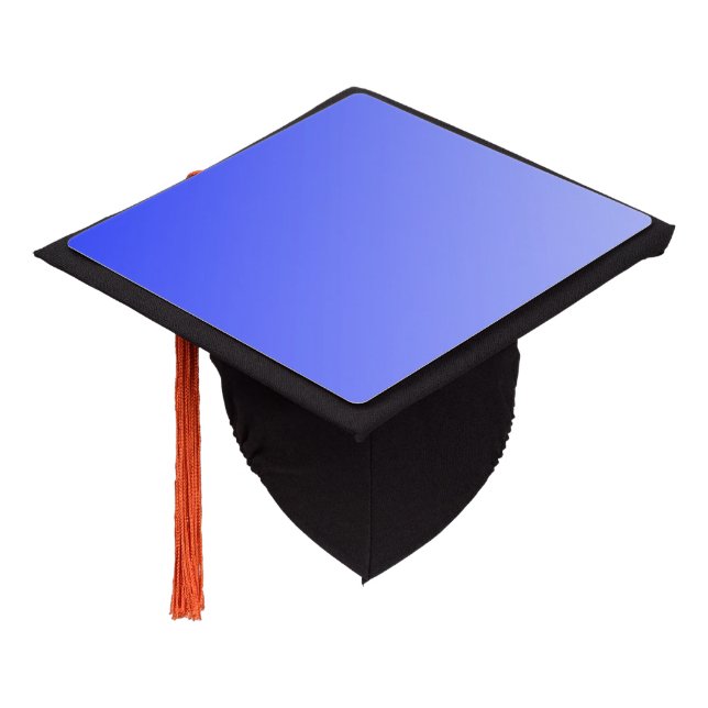 Only Gradients Colour - royal blue + your idea Graduation Cap Topper (Angled)