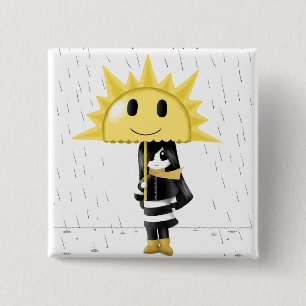 Only happy 2 inch square button