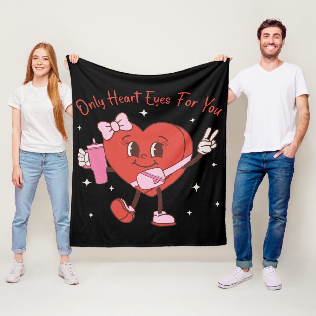 Only Heart Eyes For You Fleece Blanket (In Situ)