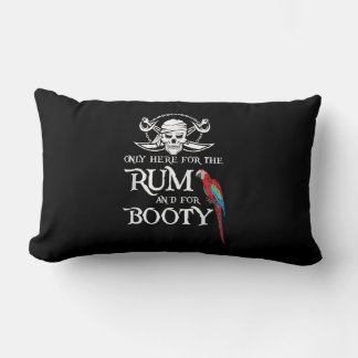 Only Here   Rum And  Booty Pirate & Parrot Pirate Lumbar Pillow