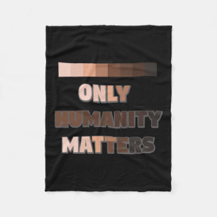 Only Humanity S Sticker  Fleece Blanket