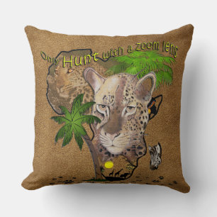 Only hunt with a zoom lens throw pillow