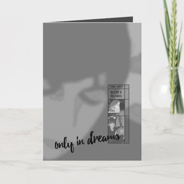 only in dreams funeral invitations (Front)