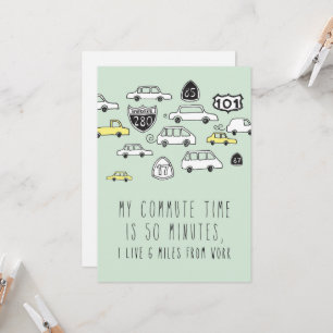 Only in Silicon Valley Greeting Card: Commute Card