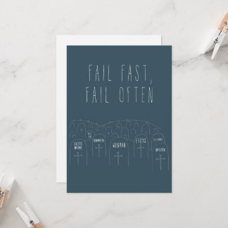 Only in Silicon Valley Greeting Card: Fail Fast Card