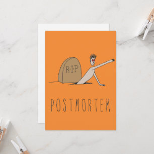 Only in Silicon Valley Greeting Card: Postmortem Card