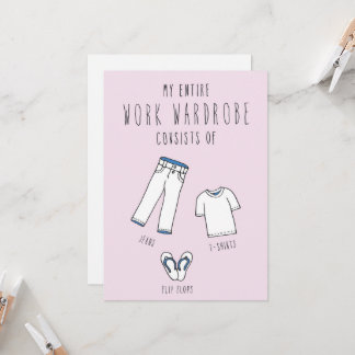 Only in Silicon Valley Greeting Card: Wardrobe Card