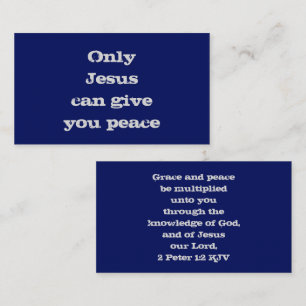 Only Jesus Can Give You Peace Gospel Calling Card