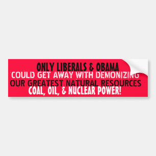 ONLY LIBERALS & OBAMA COULD DEMONIZE OUR BUMPER STICKER