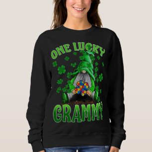 Only Lucky Grammy Gnomes Autism St Patrick's Day Sweatshirt