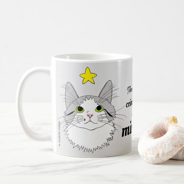Only Miracles Gizmo Ragdoll Cat Inspirational Coffee Mug (With Donut)