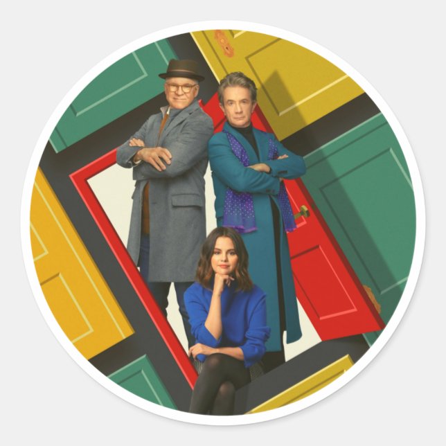Only Murders In The Building Trio OMITB Classic Round Sticker (Front)