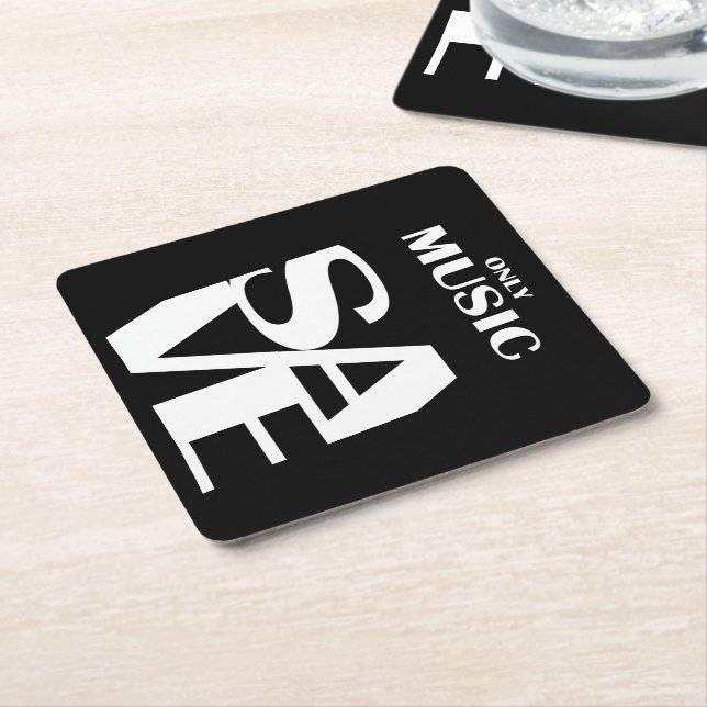 Only Music Save. Paper Coaster (Angled)