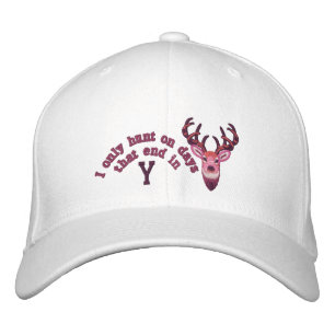 Only on days that end in Y White Tail Embroidery Embroidered Hat
