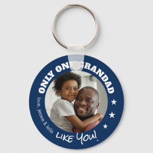 Only One Grandad Like You Photo Fathers Day Blue Keychain