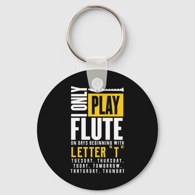 Only Play Flute Keychain (Front)