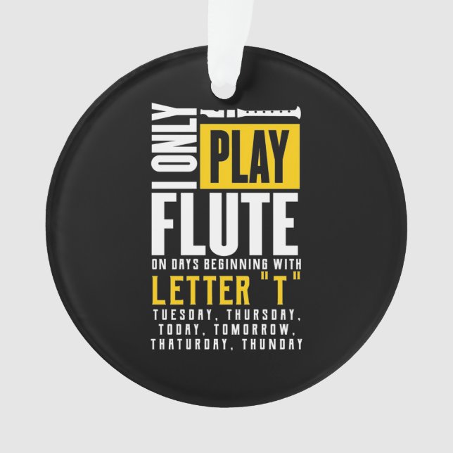 Only Play Flute Ornament (Front)