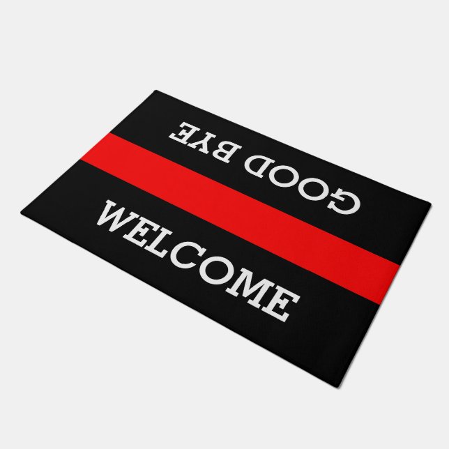 Only Stripes red + your background & ideas Doormat (Angled)