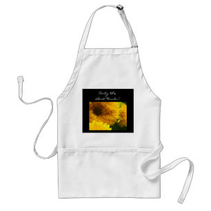 Only the Best Foods! apron Yellow Sunflowers