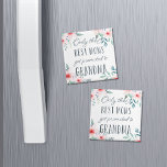 Only the Best Moms Get Promoted to Grandma Magnet<br><div class="desc">Only the best moms get promoted to Grandma! Our pretty floral magnet features the quote in handwritten style typography surrounded by blush pink watercolor flowers. A sweet gift for new grandmothers,  Mother's Day or grandmas to be.</div>