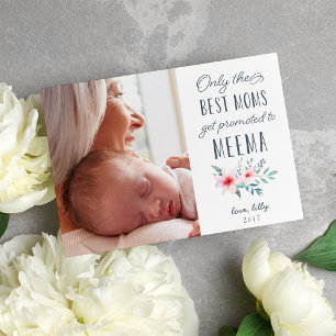 Only the Best Moms Get Promoted to Meema Photo Invitation