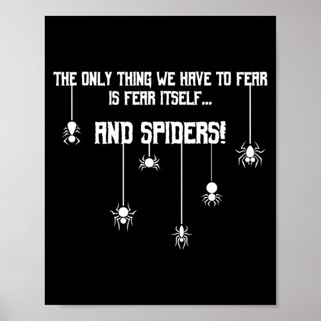 Only Thing Have to Fear Is Fear Itself and Spiders Poster (Front)