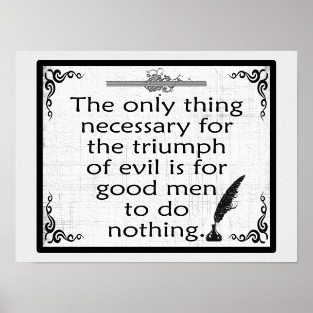 Only thing necessary for triumph of evil poster (Front)