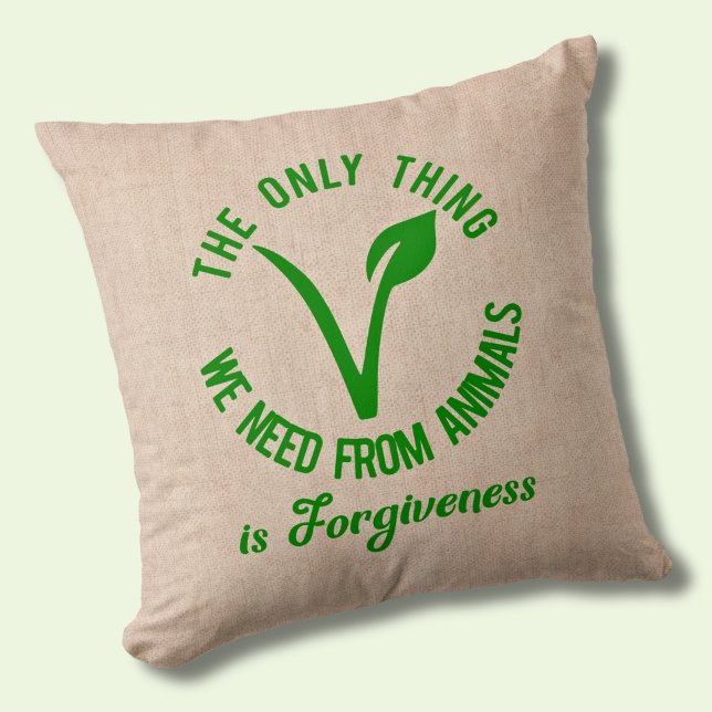Only Thing We Need From Animals Is Forgiveness Thr Throw Pillow (Creator Uploaded)