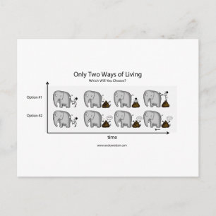 Only Two Ways of Living Postcard