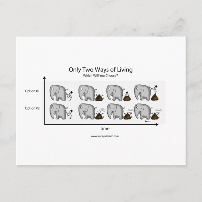 Only Two Ways of Living Postcard (Front)