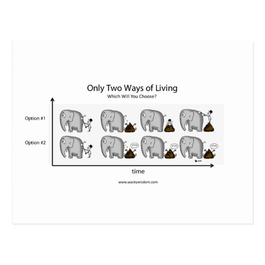 Only Two Ways of Living Postcard