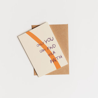 Only you can find your path inspiring quote postcard