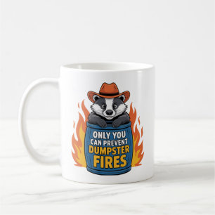 Only You Can Prevent Dumpster Raccoon Meme Coffee Mug