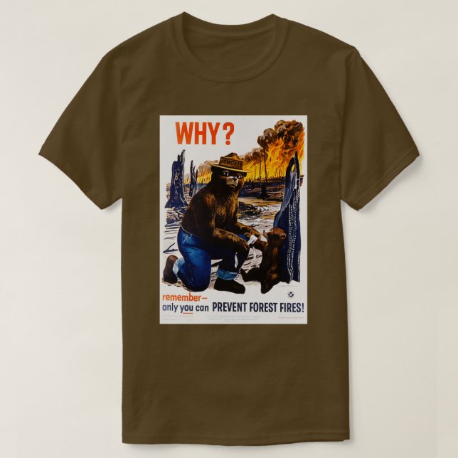 Only You Can Prevent Forest Fires T-Shirt (Design Front)