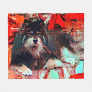 ONNI the Finnish Lapphund  fleece blanket 3 sizes