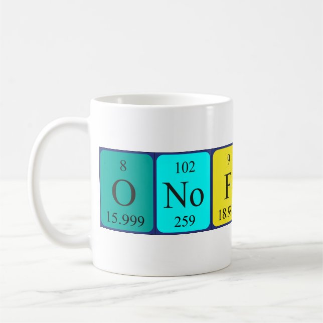 Onofredo periodic table name mug (Left)