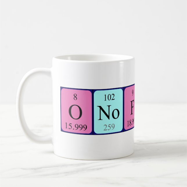 Onofredo périodique nom de table mug (Gauche)
