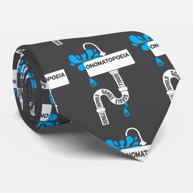 Onomatopoeia creative writing or poetry tie (Rolled)