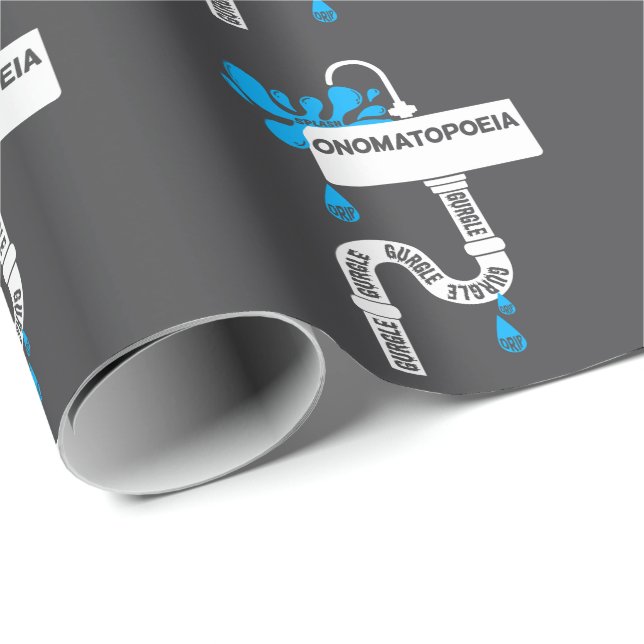 Onomatopoeia creative writing or poetry wrapping paper (Roll Corner)
