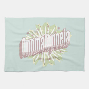 Onomatopoeia Explosion English Language Kitchen Towel