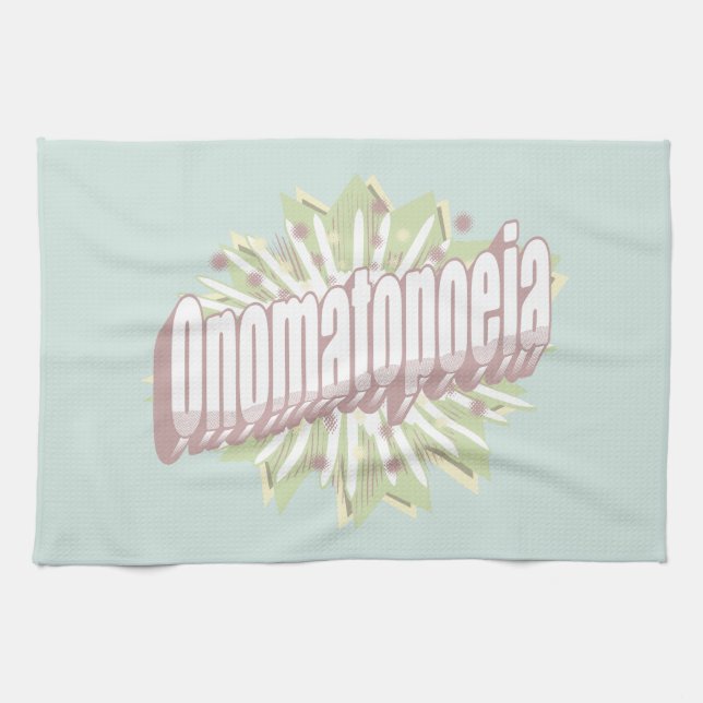 Onomatopoeia Explosion English Language  Kitchen Towel (Horizontal)