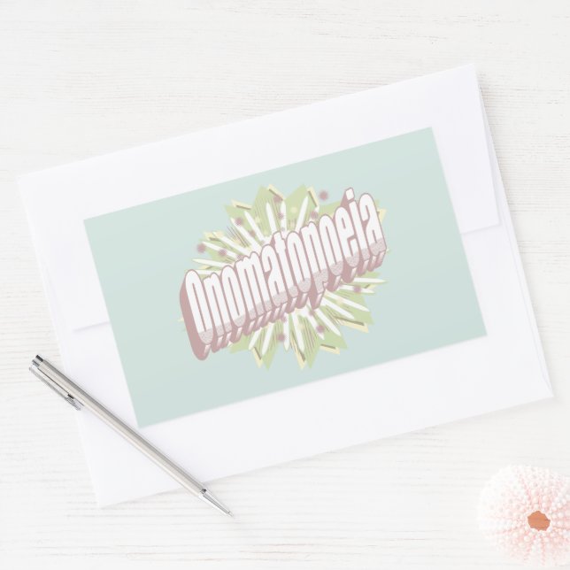 Onomatopoeia Explosion English Language  Sticker (Envelope)