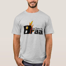 Ons Gaan Nou Braai T-shirt for Men in Grey