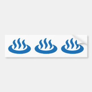 Onsen ♨ Hot Spring 温泉 Japanese Sign Bumper Sticker