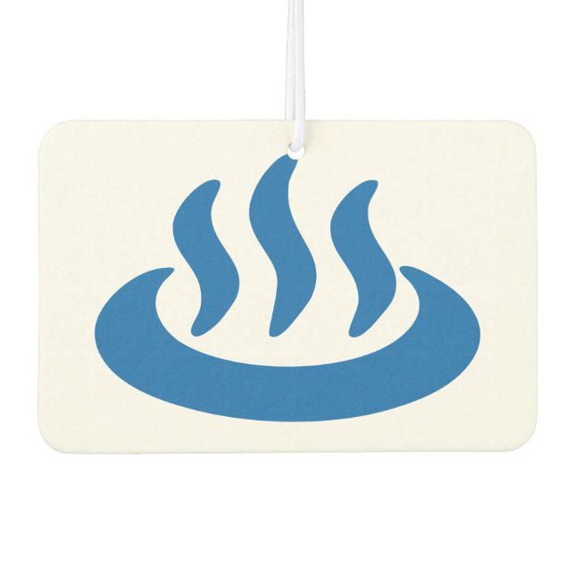 Onsen ♨ Hot Spring 温泉 Japanese Sign Car Air Freshener (Front)