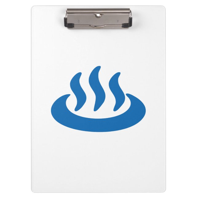 Onsen ♨ Hot Spring 温泉 Japanese Sign Clipboard (Front)