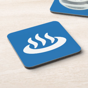 Onsen ♨ Hot Spring 温泉 Japanese Sign Coaster
