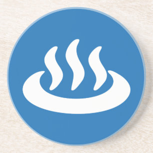 Onsen ♨ Hot Spring 温泉 Japanese Sign Coaster